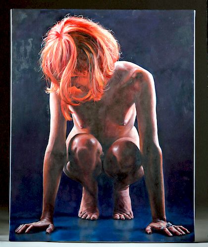 Signed Marie Vlasic Oil Painting - Caley V - 2008