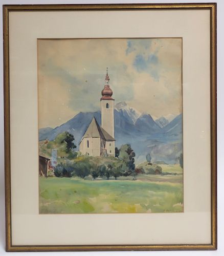 Arno Vihalemm (1911-1990, Estonian)  Church W/C