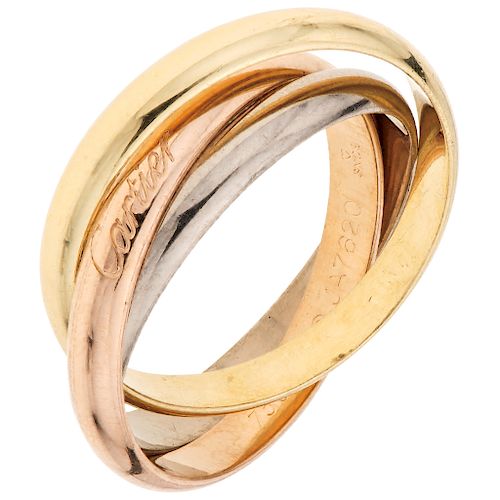 CARTIER TRINITY COLLECTION a yellow, white and pink gold 18 K ring.