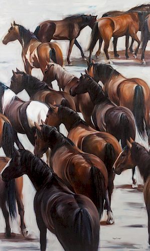 Paul Van Ginkel
(American, b. 1960)
Horses
 