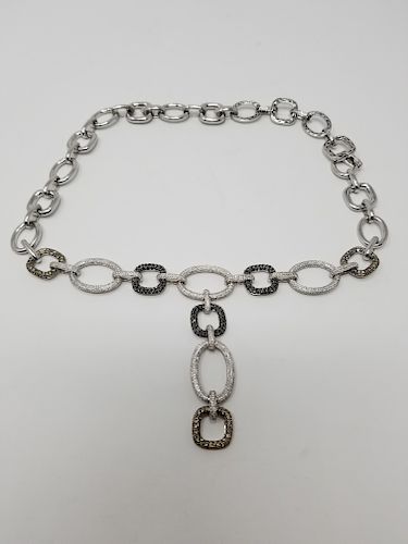 Simon G 18K Gold Multi-Colored Diamond Necklace