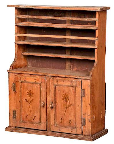 Southern Child's Step Back Cupboard, Dated 1790
