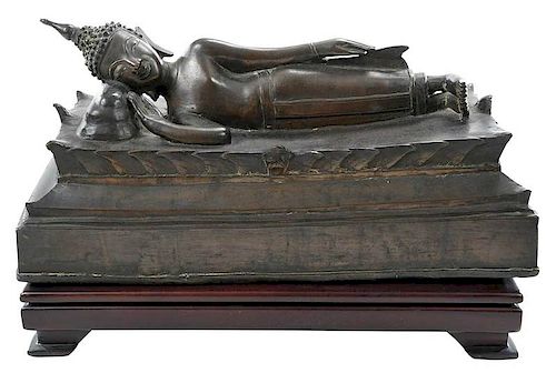 Bronze Figure of Reclining Buddha