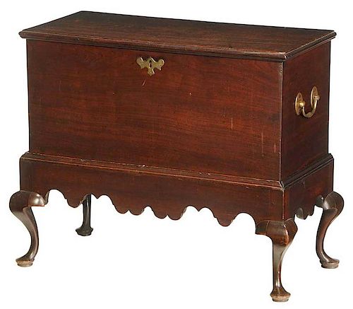 American Chippendale Mahogany Lift Top Chest