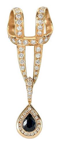 Gold, Diamond & Sapphire Pendant
