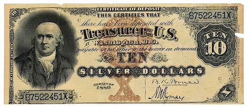 Ten Dollar Silver Certificate