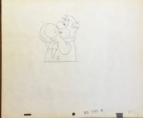 Animation Drawing, Fred Flintstone Bowling