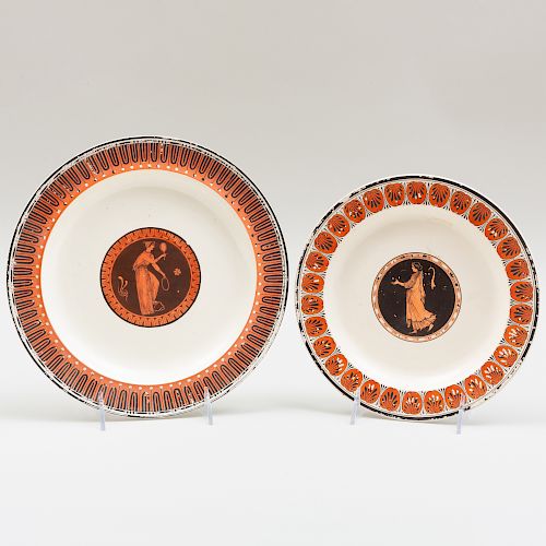 Two Similar Wedgwood Creamware Plates