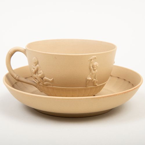 Wedgwood Caneware Cup and a Saucer