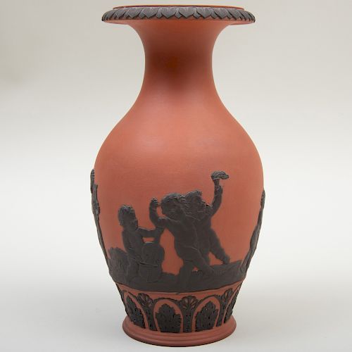 Wedgwood Rosso Antico and Black Basalt Vase