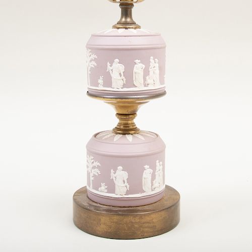 Wedgwood Lilac Jasperware Table Lamp