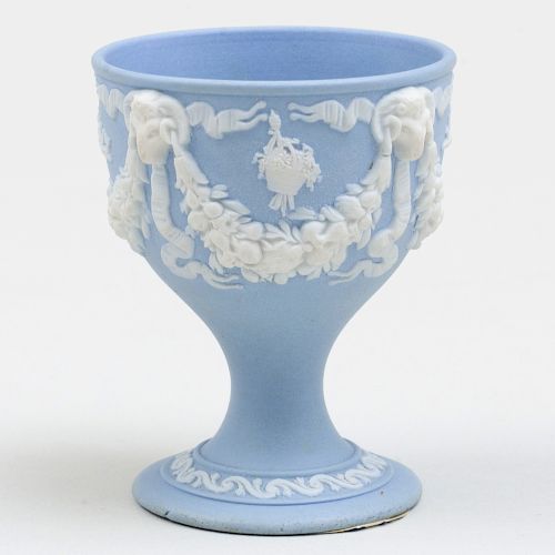 Wedgwood Blue and White Jasperware Egg Cup
