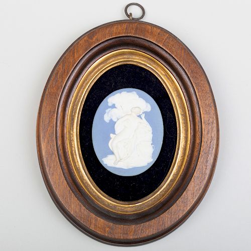 Wedgwood and Bentley Blue Jasper Clip Medallion with Classical Scene