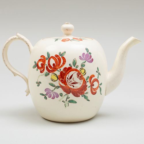 English Creamware Teapot and Cover