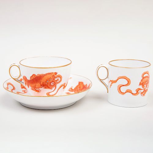 Wedgwood Transfer Printed Porcelain Trio in the 'Chinese Tigers' Pattern
