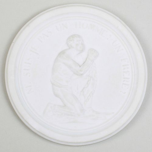 Sèvres Biscuit Porcelain Oval Slave Medallion