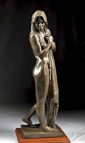 Karen Crain Bronze Nude Female "Chaste" - 1995