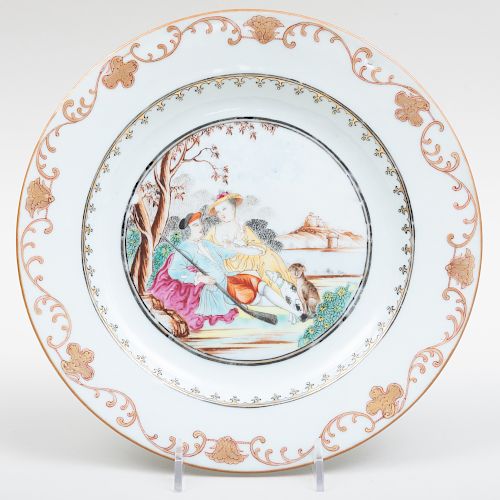 Chinese Export Porcelain Plate Decorated for the European Market