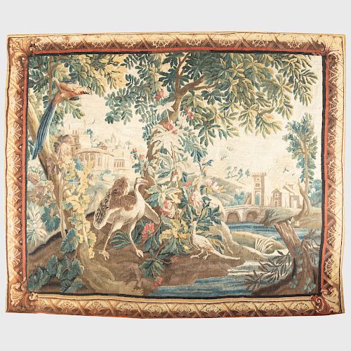 Aubusson Verdure Tapestry, from the Workshop of Jacques Dumonteil