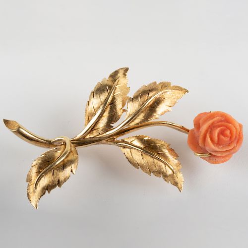 18K Tiffany & Co. Flower Brooch