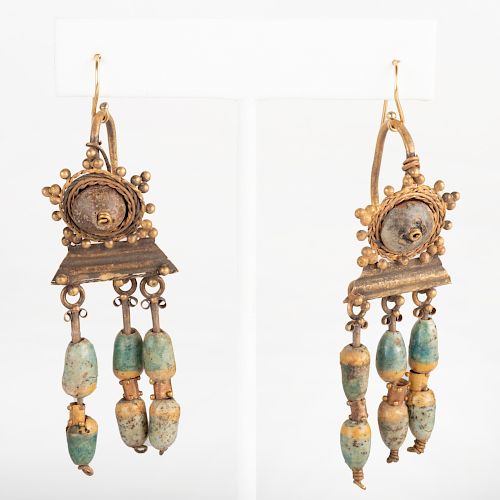 Pair of Egypto Roman Earrings