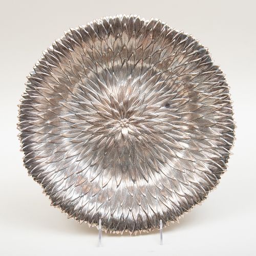 Large Buccellati Silver Circular 'Anemone' Dish
