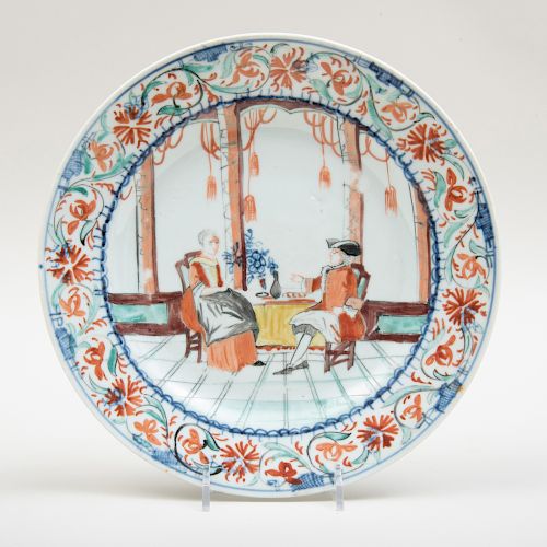 Chinese Export Porcelain Dutch Decorated Plate