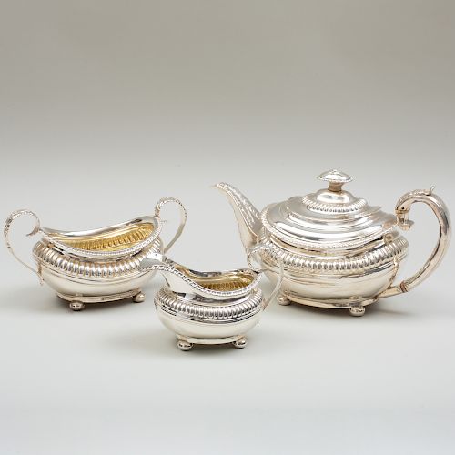 Victorian Silver Three Piece Tea Service