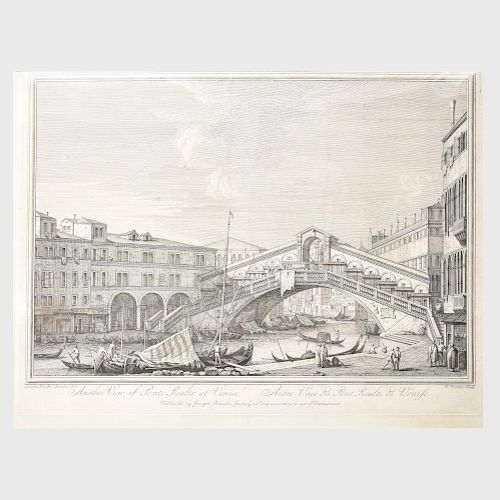 After Canaletto (1697-1768), by Henry Fletcher: Another View of Ponte Rialto at Venice