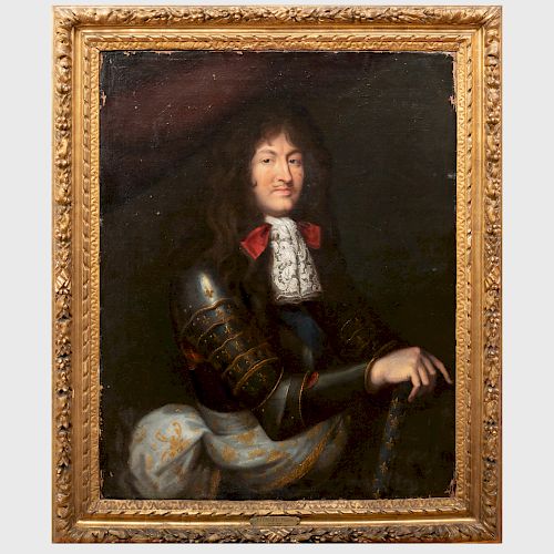 Studio of Pierre Mignard I (1612-1695): Portrait of King Louis XIV in Armor, Half Length