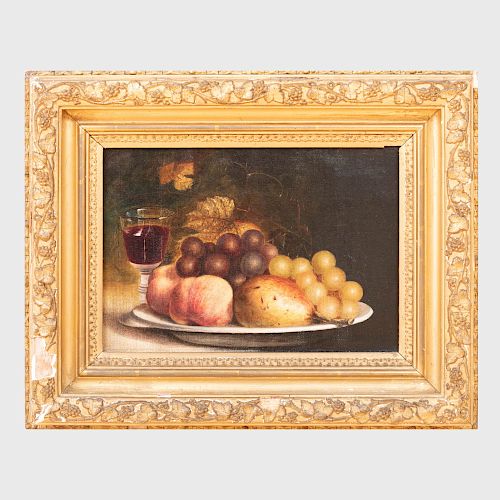 J. Taylor Buzzell: Still Life with Plate of Fruit