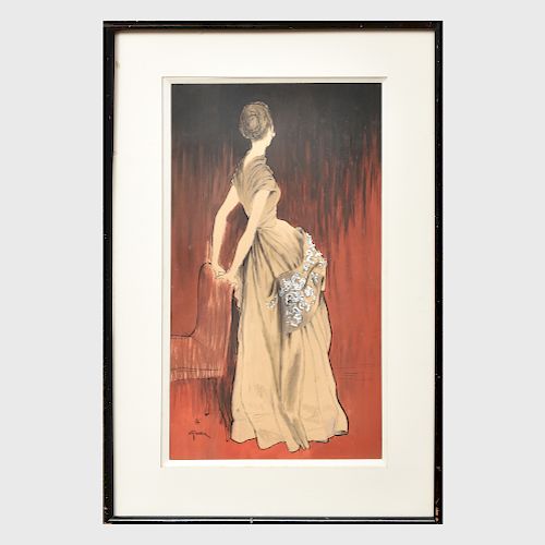 René Gruau (1909-2044): Woman in a Long Dress