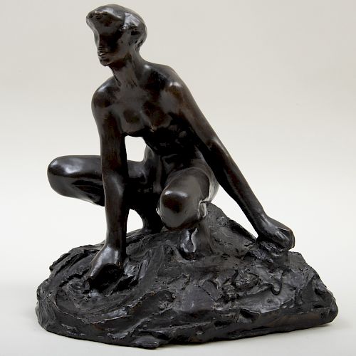 After Auguste Rodin (1840-1917): Baigneuse Accroupie