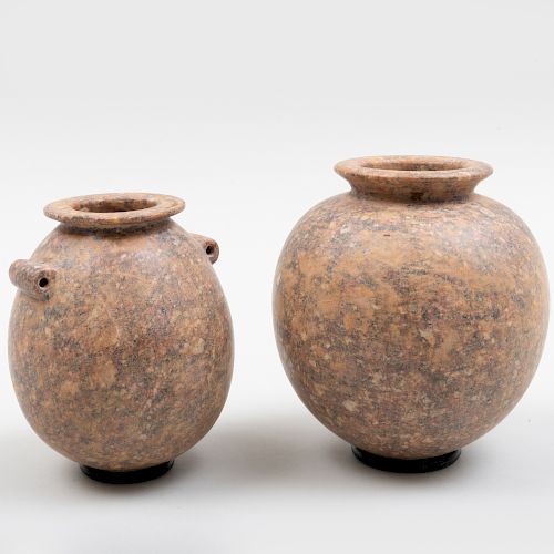 Two Pre-Dynastic Egyptian Granite Vessels