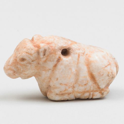 Sumerian Carved Marble Bull Amulet