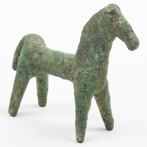Greek Bronze Figure of a Horse, Probably Geometric Period 