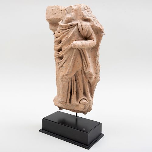 Etruscan Terracotta Relief of a Draped Female Figure