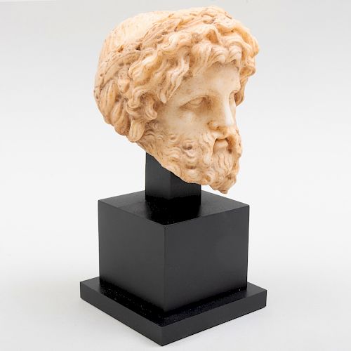 Roman Carved Marble Bust of Asklepius