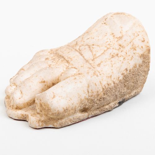 Roman Carved Marble Foot of a Goddess