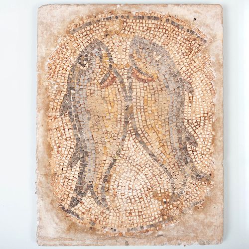 Roman Mosaic Panel Depicting a Pair of Fish