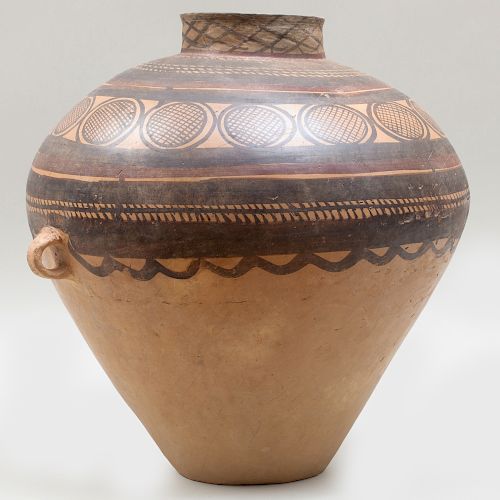 Large Chinese Neolithic Painted Pottery Vessel