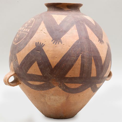 Large Chinese Neolithic Painted Pottery Vessel