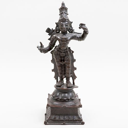 South Indian Bronze Standing Figure of Rama