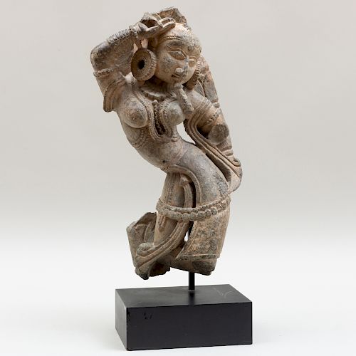 Indian Grey Stone Figure of a Woman