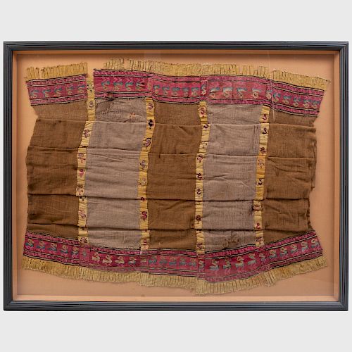 Pre-Columbian Folded Woven Shroud, Probably Peruvian