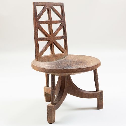 Ethiopian Wooden Chair, Walaga