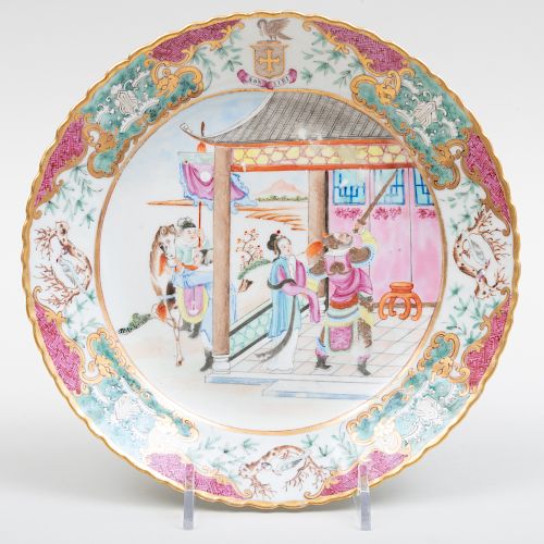 Chinese Export Rose Medallion Porcelain Plate