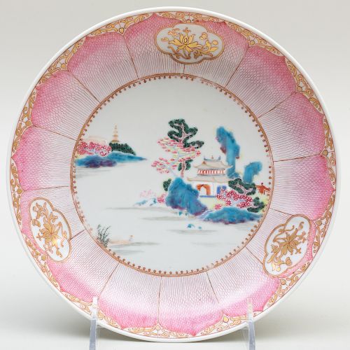 Chinese Export Famille Rose Porcelain Saucer Dish
