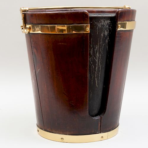 George III Mahogany and Brass Plate Pail