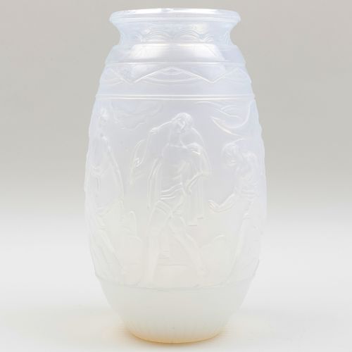 Sabino Art Deco Opalescent Glass Vase